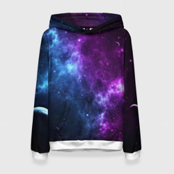 Женская толстовка 3D Neon galaxy неоновый космос