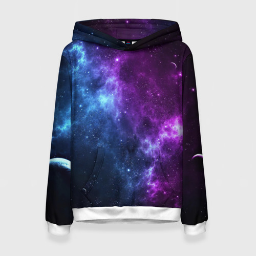 Женская толстовка 3D Neon galaxy неоновый космос, цвет 3D печать