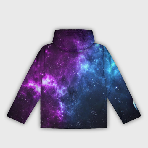 Женская ветровка 3D Neon galaxy неоновый космос, цвет белый - фото 2