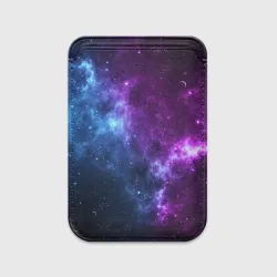 Картхолдер Magsafe магнитный Neon galaxy неоновый космос