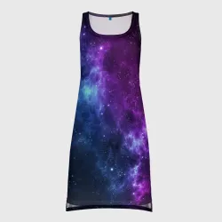 Платье-майка 3D Neon galaxy неоновый космос