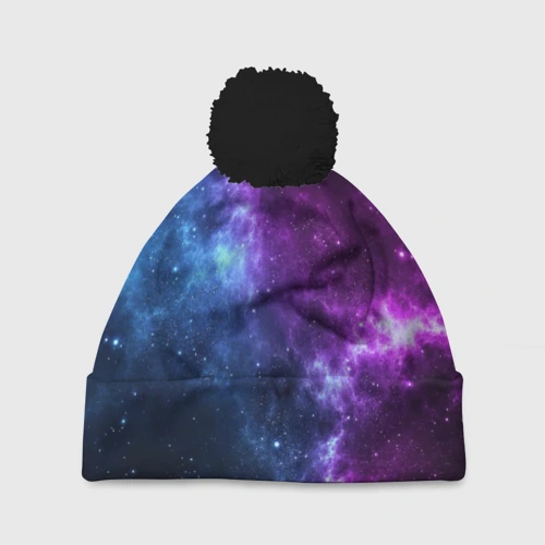 Шапка 3D c помпоном Neon galaxy неоновый космос