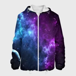 Мужская куртка 3D Neon galaxy неоновый космос