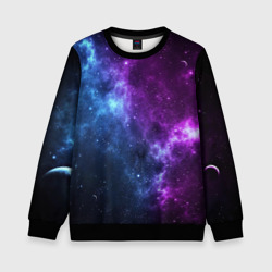 Детский свитшот 3D Neon galaxy неоновый космос