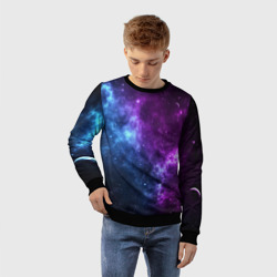 Детский свитшот 3D Neon galaxy неоновый космос - фото 2