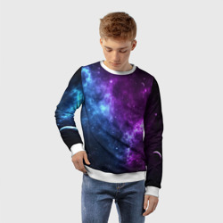 Детский свитшот 3D Neon galaxy неоновый космос - фото 2