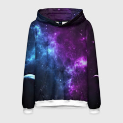 Мужская толстовка 3D Neon galaxy неоновый космос