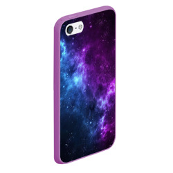 Чехол для iPhone 5/5S матовый Neon galaxy неоновый космос - фото 2