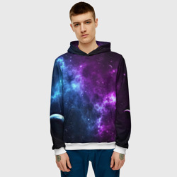 Мужская толстовка 3D Neon galaxy неоновый космос - фото 2