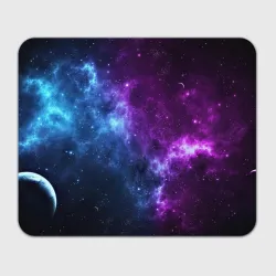 Прямоугольный коврик для мышки Neon galaxy неоновый космос