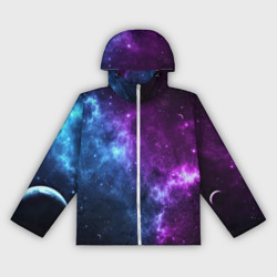 Женская ветровка 3D Neon galaxy неоновый космос