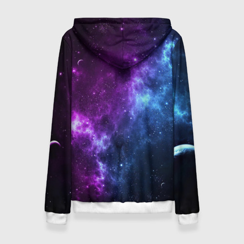 Женская толстовка 3D Neon galaxy неоновый космос, цвет 3D печать - фото 2