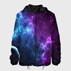 Мужская куртка 3D Neon galaxy неоновый космос