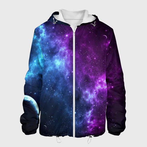 Мужская куртка 3D Neon galaxy неоновый космос, цвет 3D печать