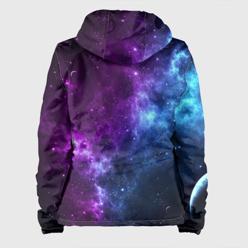 Женская куртка 3D Neon galaxy неоновый космос, цвет черный - фото 2