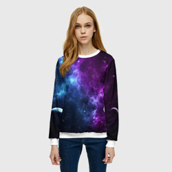 Женский свитшот 3D Neon galaxy неоновый космос - фото 2