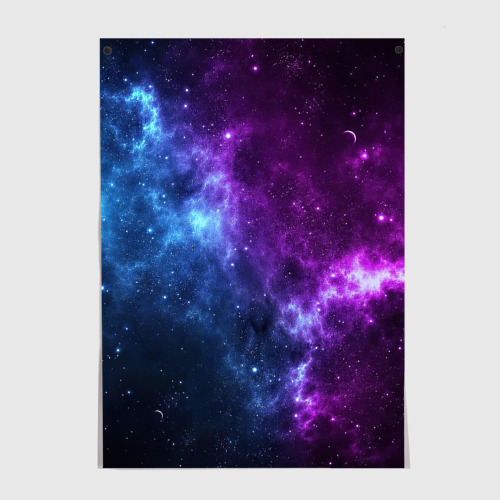 Постер Neon galaxy неоновый космос