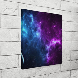 Холст квадратный Neon galaxy неоновый космос - фото 2