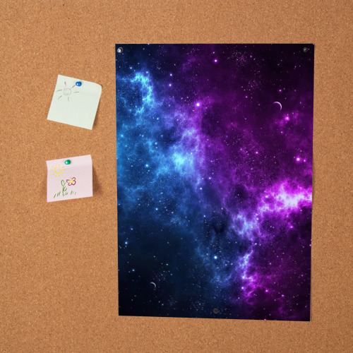 Постер Neon galaxy неоновый космос - фото 2