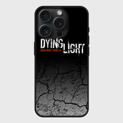 Чехол силиконовый для Apple iPhone 15 Pro матовый Dying light разломы трещины