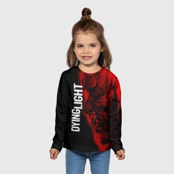 Детский лонгслив 3D Dying light red zombie face - фото 2