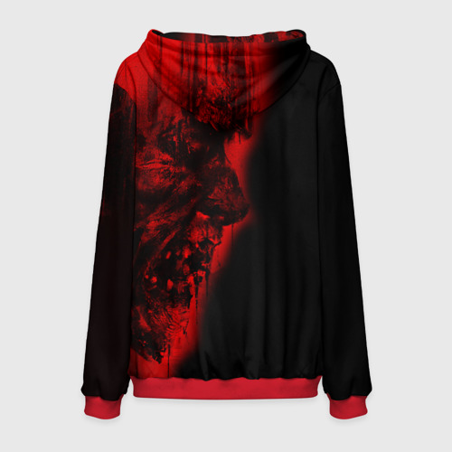 Мужская толстовка 3D Dying light red zombie face, цвет красный - фото 2