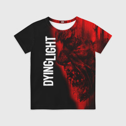 Детская футболка 3D Dying light red zombie face