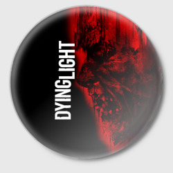 Значок Dying light red zombie face