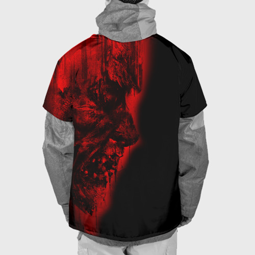 Накидка на куртку 3D Dying light red zombie face, цвет 3D печать - фото 2