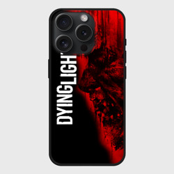 Чехол силиконовый для Apple iPhone 15 Pro матовый Dying light red zombie face