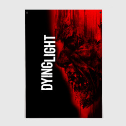 Постер Dying light red zombie face