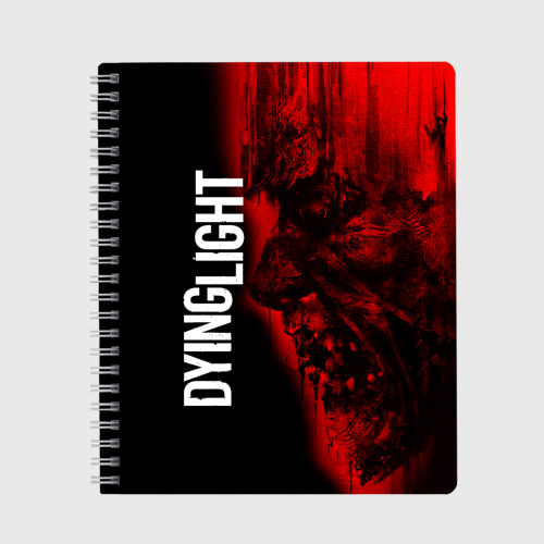 Тетрадь с принтом Dying light red zombie face, вид спереди №1