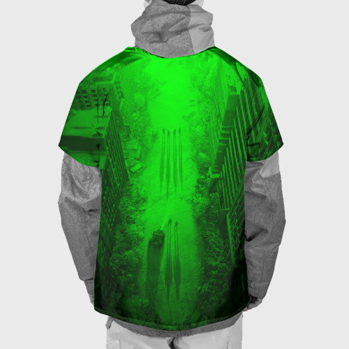 Накидка на куртку 3D Stalker logo radiatoin neon toxic, цвет 3D печать - фото 2