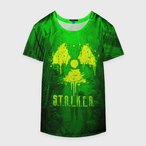 Накидка на куртку 3D Stalker logo radiatoin neon toxic, цвет 3D печать - фото 4