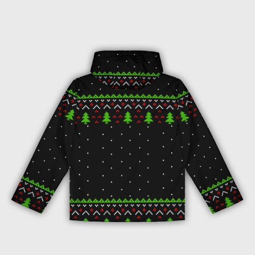 Женская ветровка 3D Новогодние три оленя - ugly sweater, цвет белый - фото 2