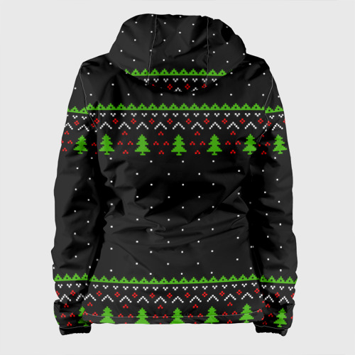 Женская куртка 3D Новогодние три оленя - ugly sweater, цвет белый - фото 2