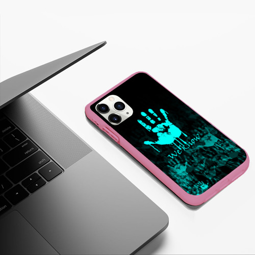 Чехол для iPhone 11 Pro Max матовый We know neon logo, цвет малиновый - фото 5