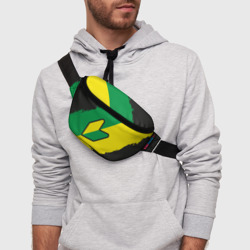 Поясная сумка 3D JDM green yellow logo - фото 2