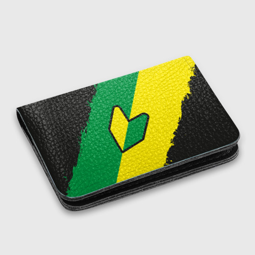 Картхолдер с принтом JDM green yellow logo, цвет черный