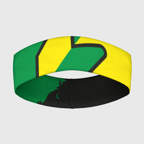 Повязка на голову 3D JDM green yellow logo