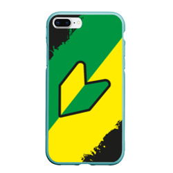 Чехол для iPhone 7Plus/8 Plus матовый JDM green yellow logo