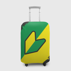 Чехол для чемодана 3D JDM green yellow logo