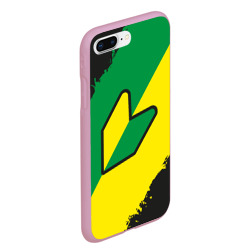 Чехол для iPhone 7Plus/8 Plus матовый JDM green yellow logo - фото 2