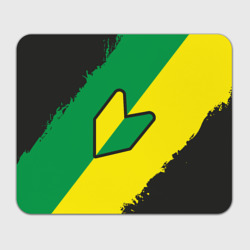 Прямоугольный коврик для мышки JDM green yellow logo