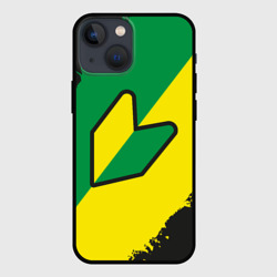 Чехол для iPhone 13 mini JDM green yellow logo