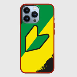 Чехол для iPhone 13 Pro JDM green yellow logo