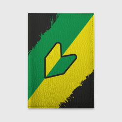 Обложка для автодокументов JDM green yellow logo