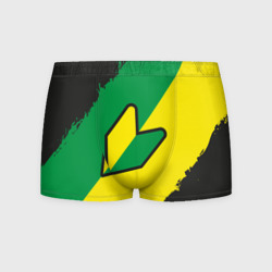 Мужские трусы 3D JDM green yellow logo