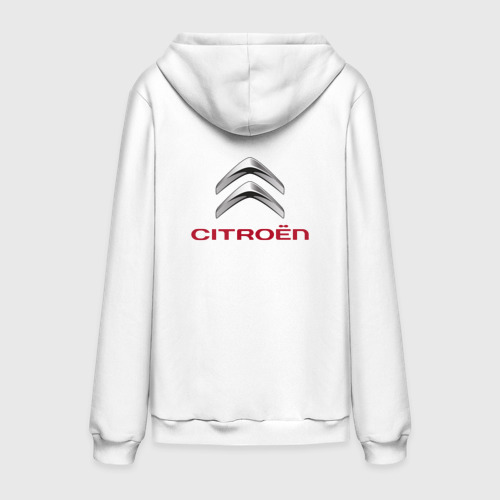 Мужская толстовка хлопок Citroen logo +спина, цвет белый - фото 2