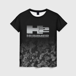 Женская футболка 3D H2 Hummer logo